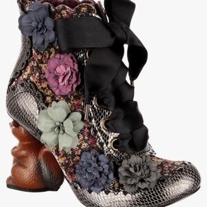 NIB Irregular Choice Nuts About You Novelty Heel Bootie